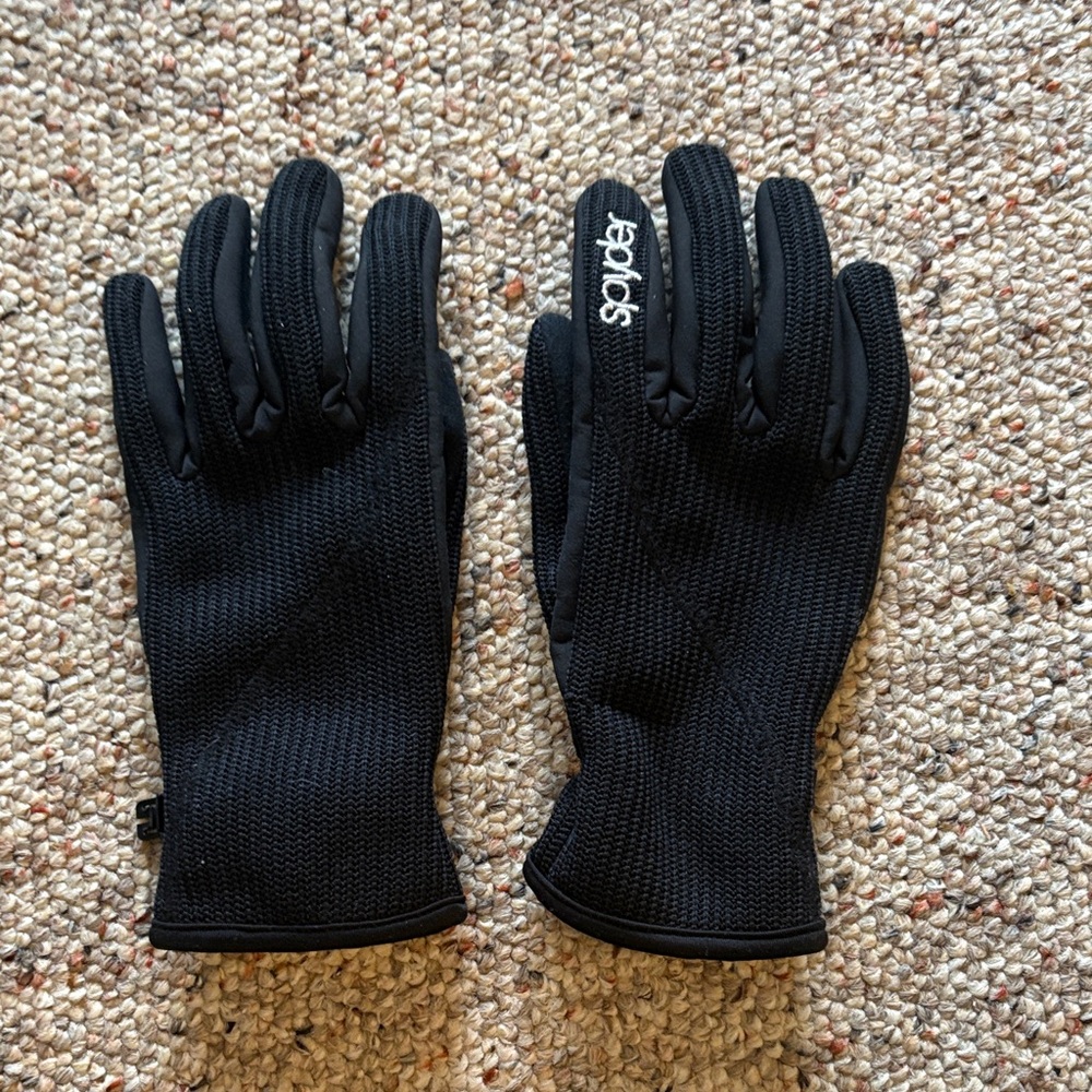 Spyder Black Winter Gloves